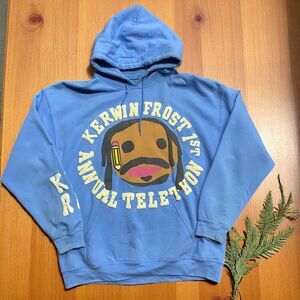 Cactus Plant Flea Market CPFM x Kerwin Frost Baby Blue Hoodie Men's Size Large